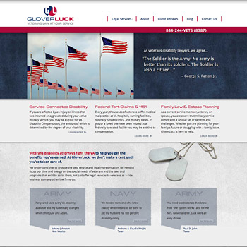 Website Design for Glover Luck, Dallas, Texas